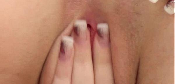  Silky pink pussy being fingered